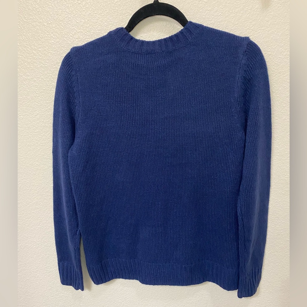 St. John's Bay Navy Blue Sweater with White Stars Small - Picture 2 of 7